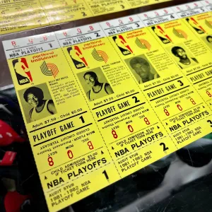 1981-82 NBA PLAYOFF Blazers Tickets (Unused)