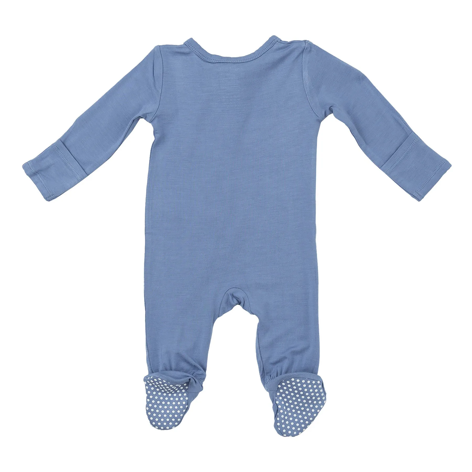 2-Way Zipper Footie - Colony Blue Solid by Angel Dear