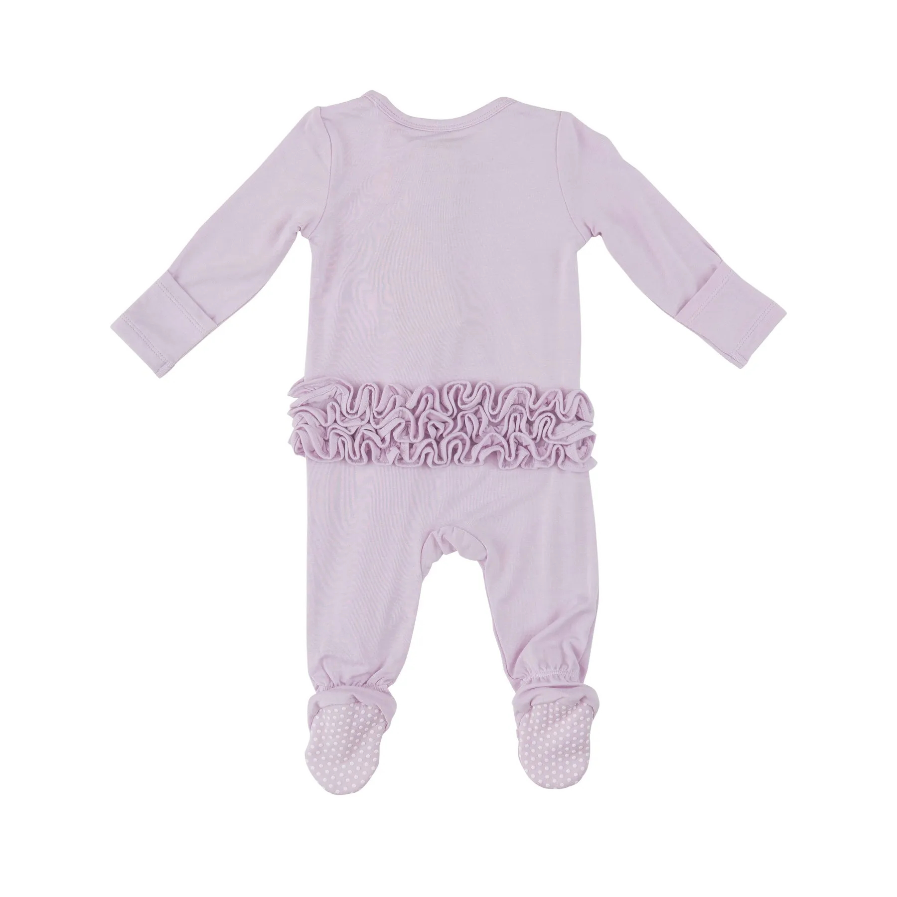 2-Way Zipper Ruffle Back Footie - Orchid Hush by Angel Dear