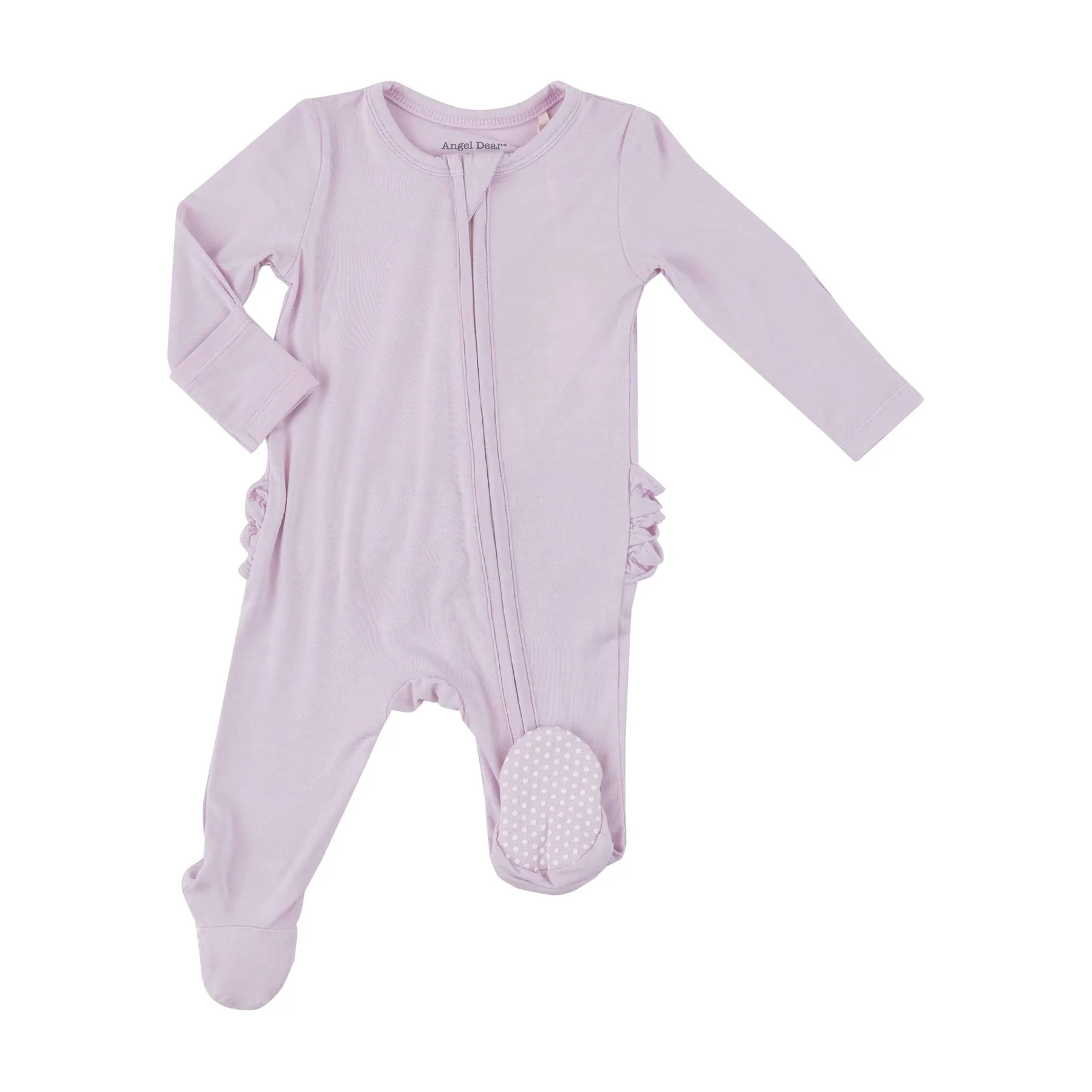 2-Way Zipper Ruffle Back Footie - Orchid Hush by Angel Dear