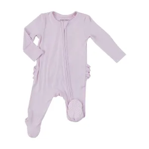 2-Way Zipper Ruffle Back Footie - Orchid Hush by Angel Dear