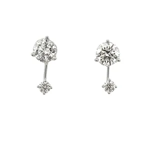 .30ct 14k White Gold Diamond Drop Jackets