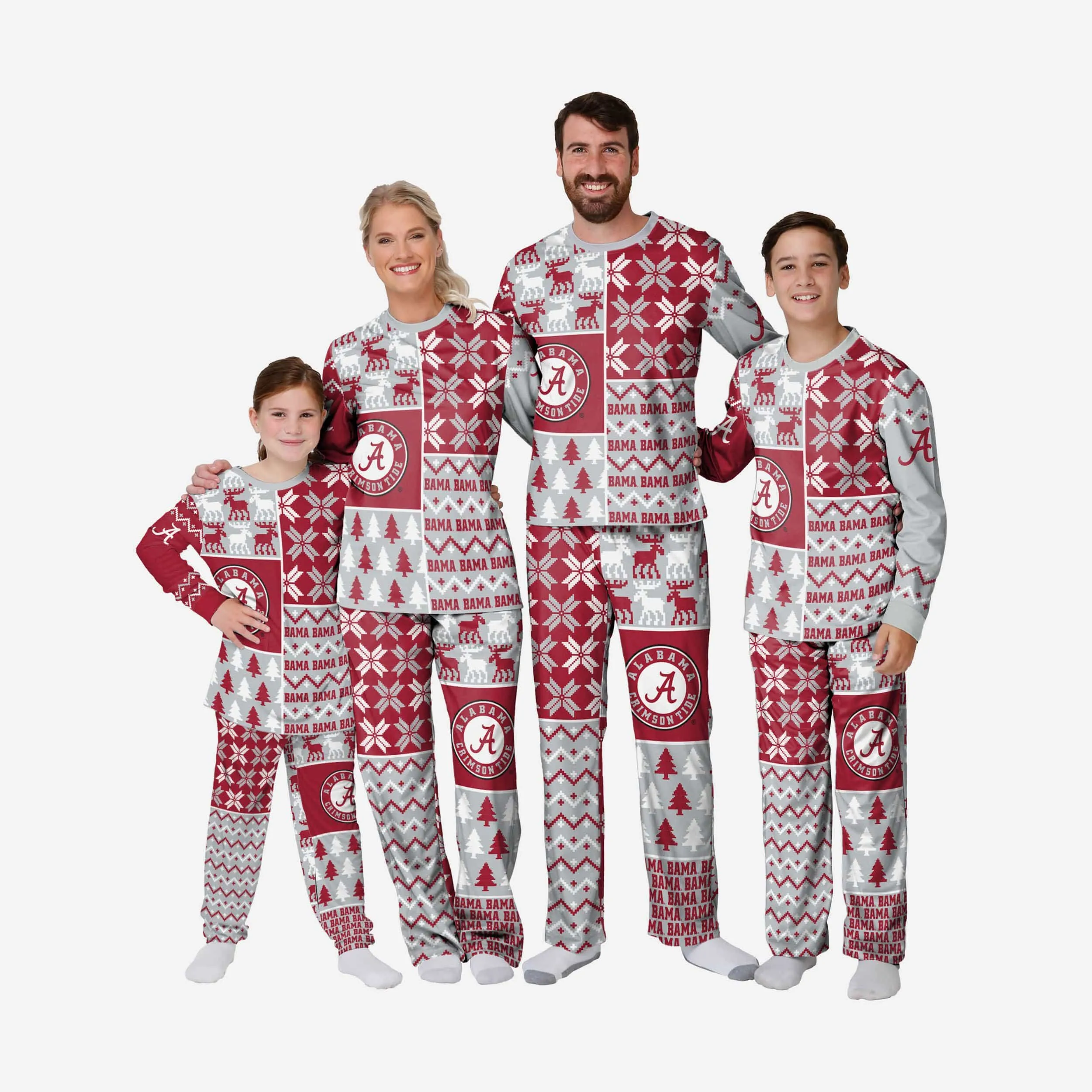 Alabama Crimson Tide Infant Busy Block Family Holiday Pajamas