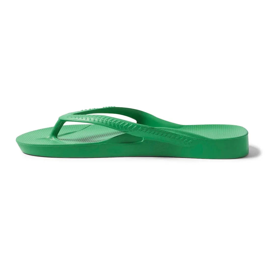 Archies Arch Support Flip Flops in Kelly Green