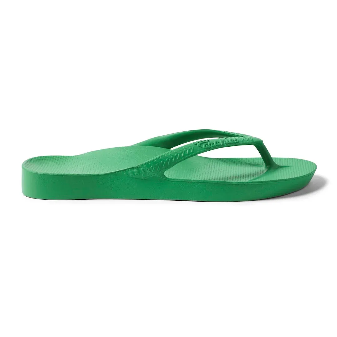 Archies Arch Support Flip Flops in Kelly Green