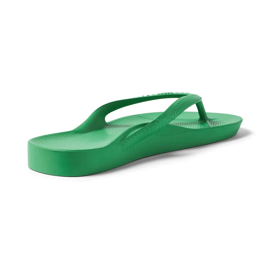 Archies Arch Support Flip Flops in Kelly Green