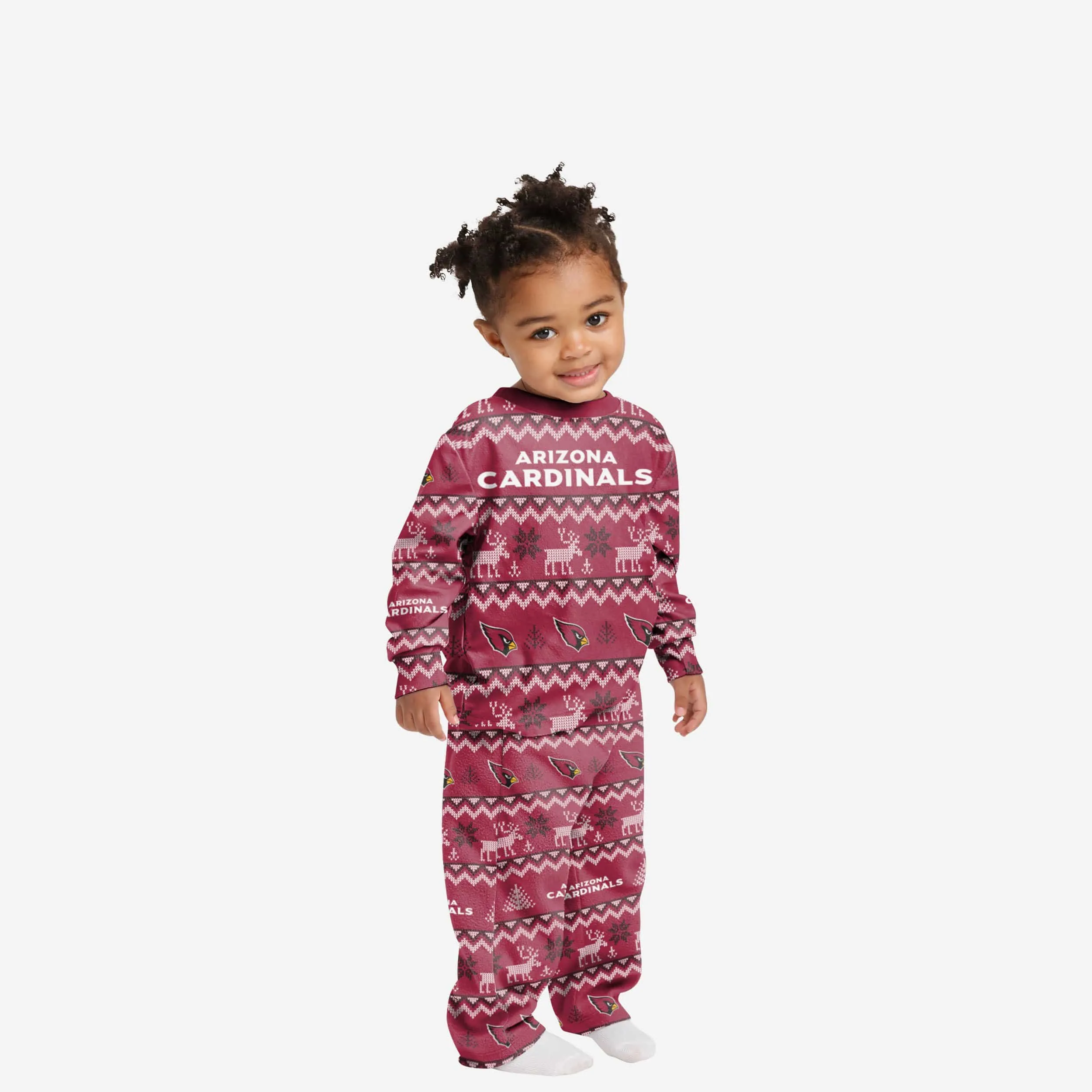 Arizona Cardinals Toddler Ugly Pattern Family Holiday Pajamas