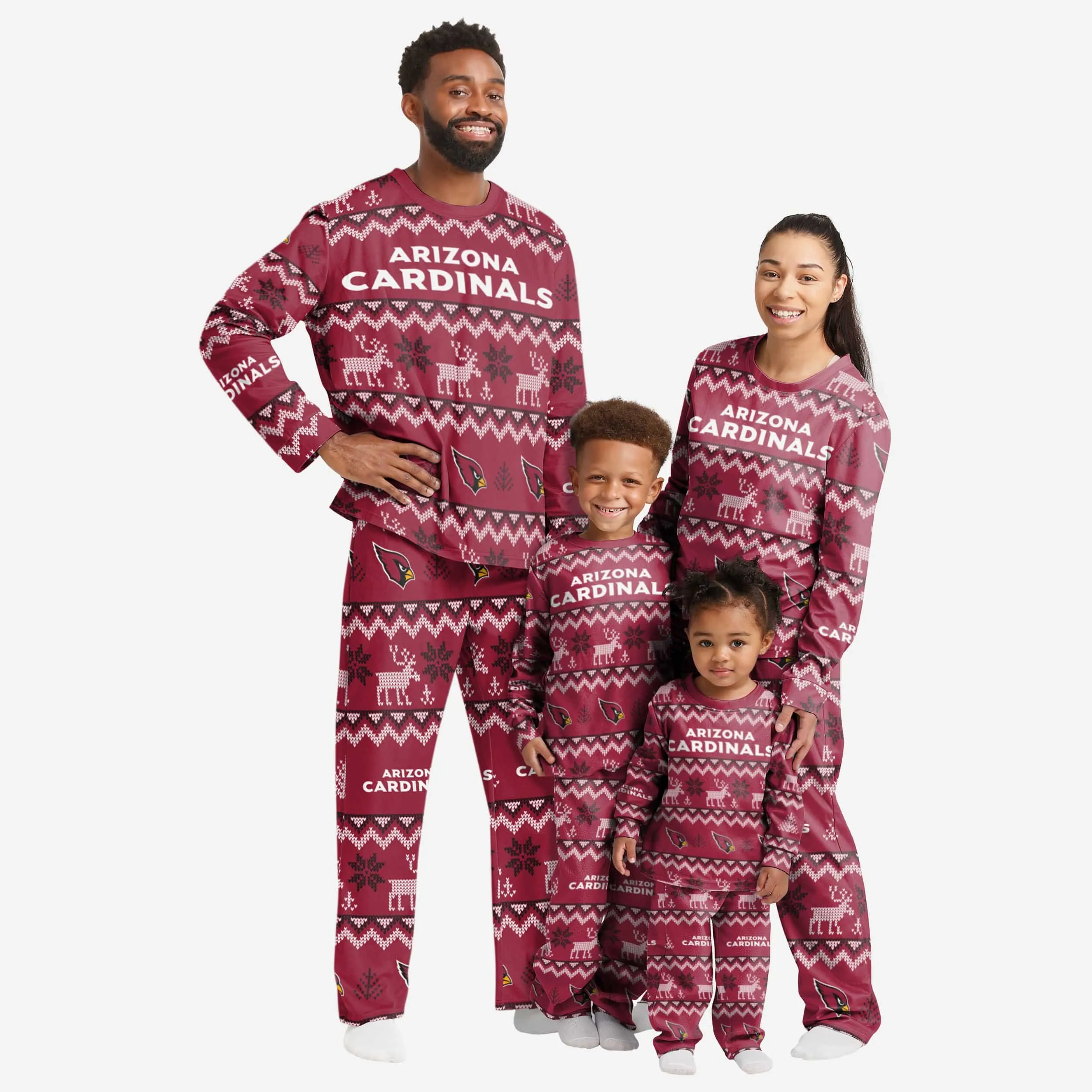 Arizona Cardinals Toddler Ugly Pattern Family Holiday Pajamas