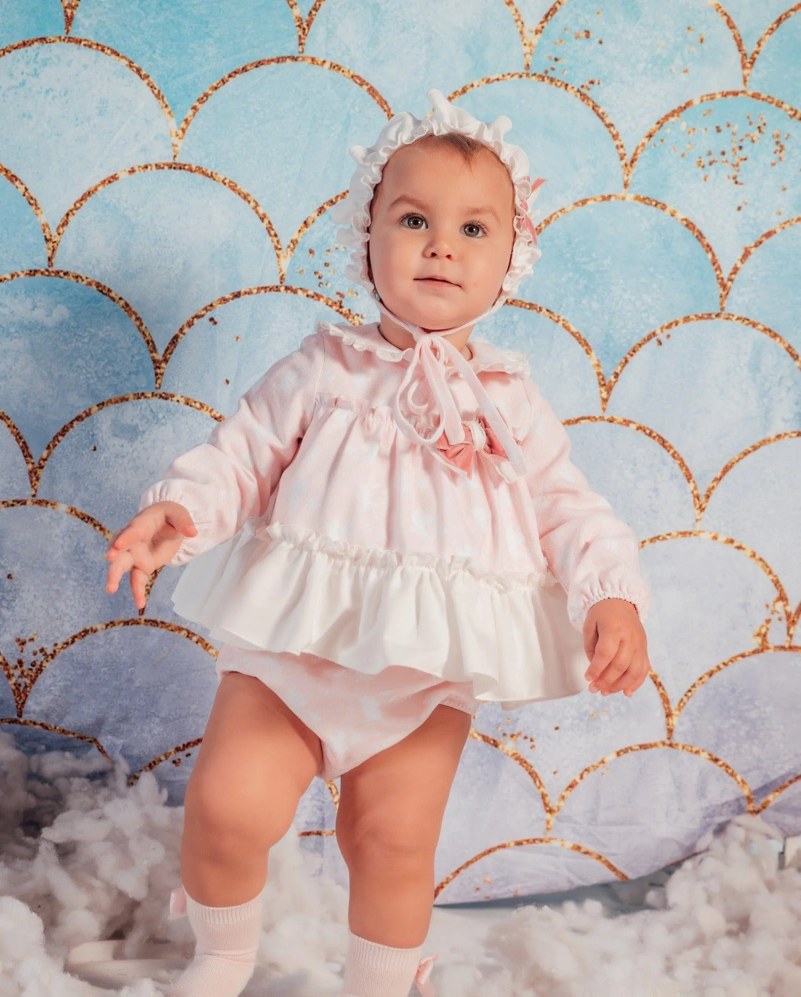 CLEARANCE SALE - Babine AW23 - Baby Girls Fairies Dress & Knickers Set ( no bonnet )
