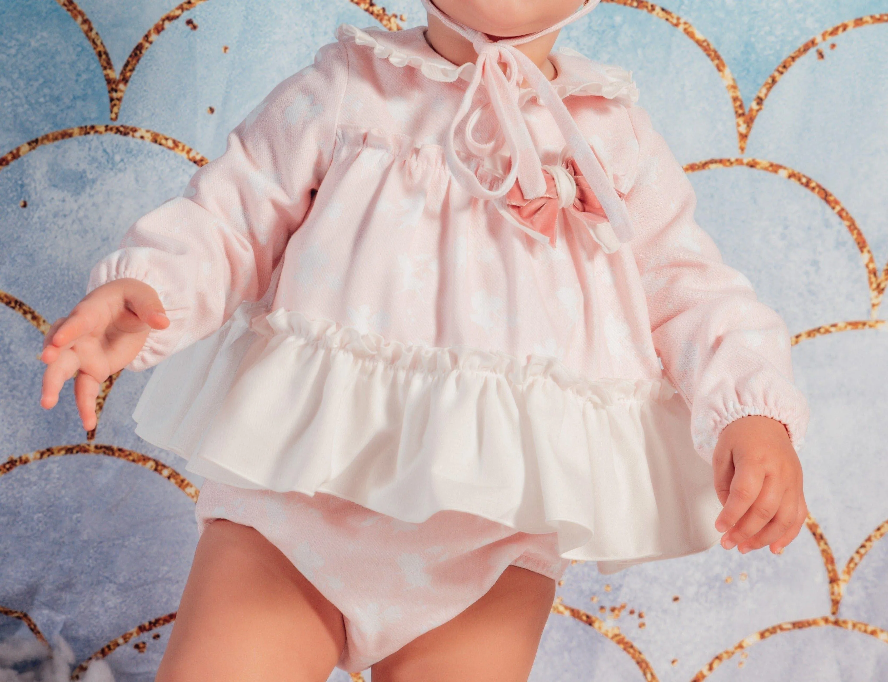 CLEARANCE SALE - Babine AW23 - Baby Girls Fairies Dress & Knickers Set ( no bonnet )
