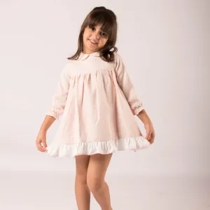 CLEARANCE SALE - Lor Miral AW23 - Baby Girls Pink & Cream Dress & Knickers 32012