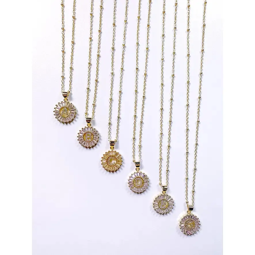 Crystal Initial Necklace