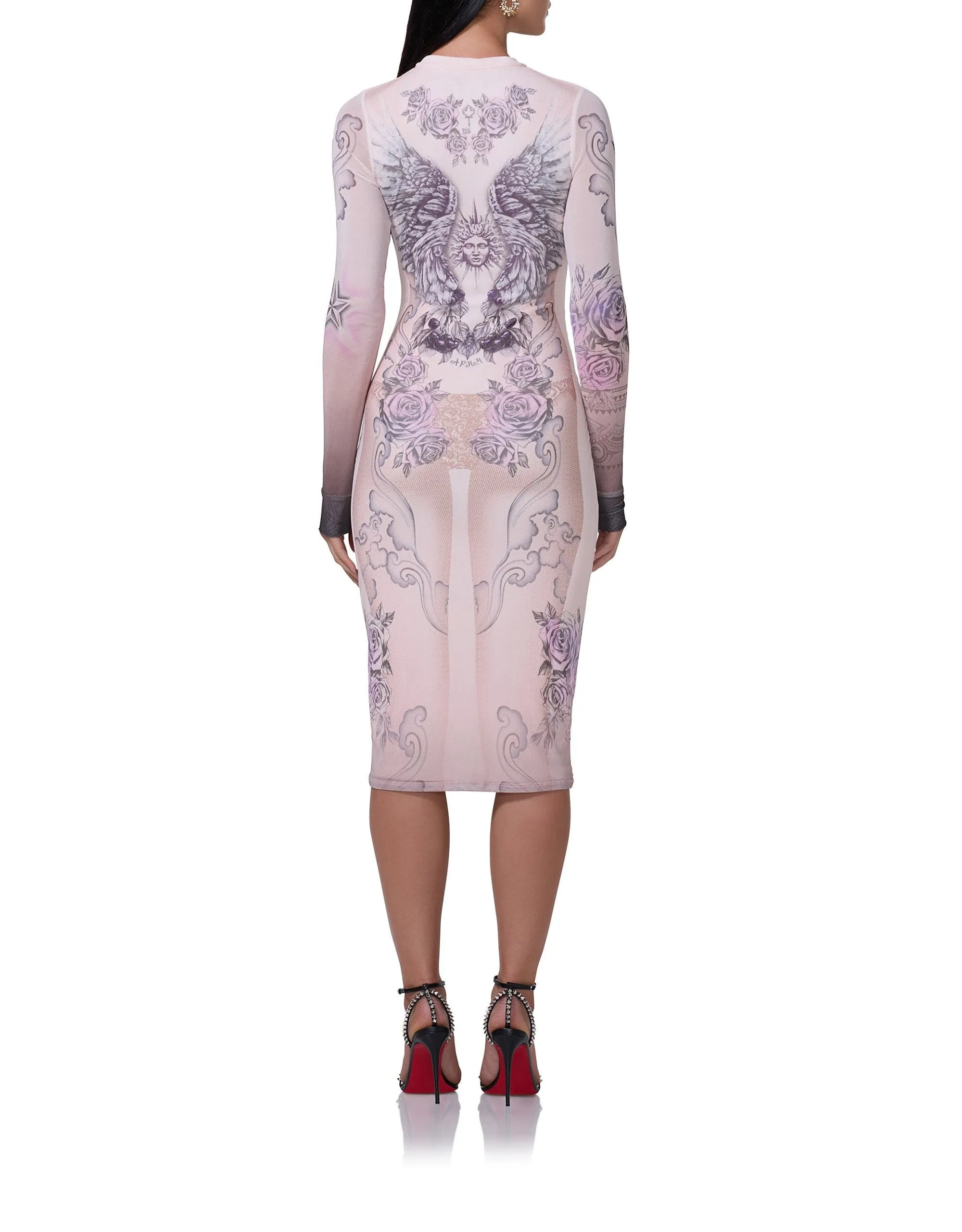 Evi Midi Dress - Lilac Tattoo