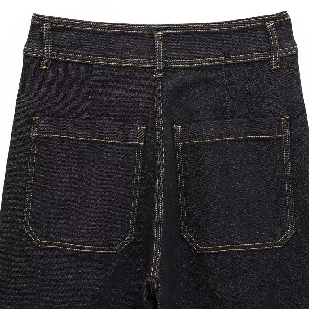 Finley Retro High Rise Dark Denim Jeans