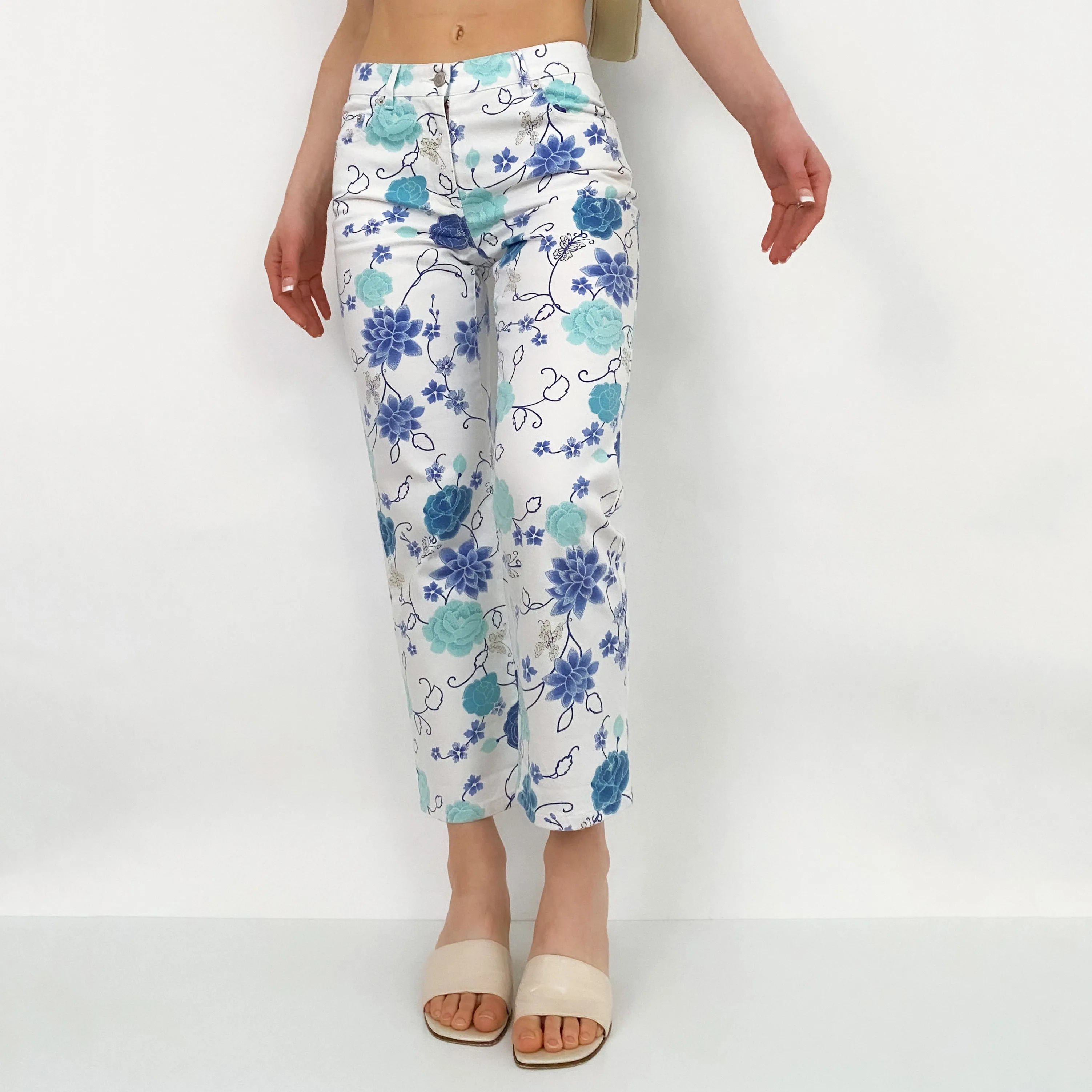 Floral Butterfly Jeans - 0 Petite