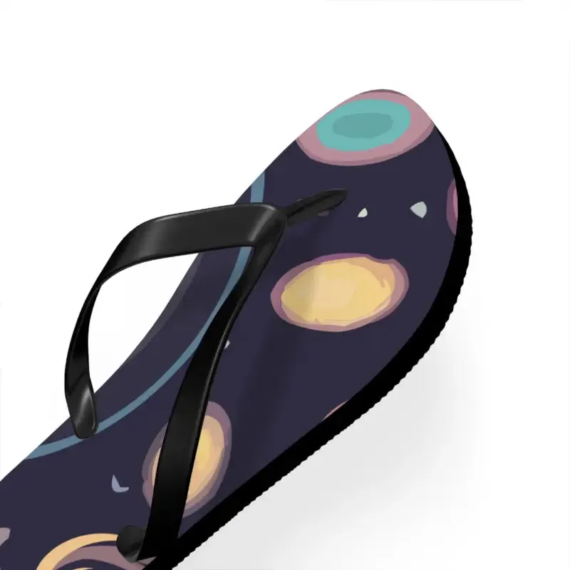 Galactic Unisex Flip Flops Universe with Stars and Planets