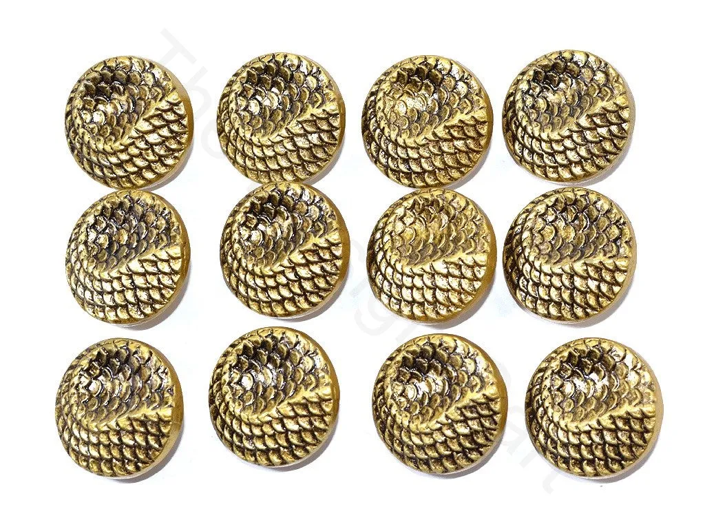 Golden Textured Acrylic Coat Buttons