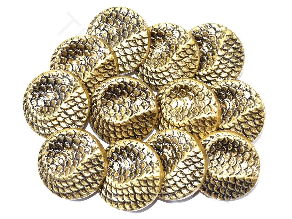 Golden Textured Acrylic Coat Buttons