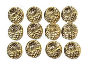 Golden Textured Acrylic Coat Buttons