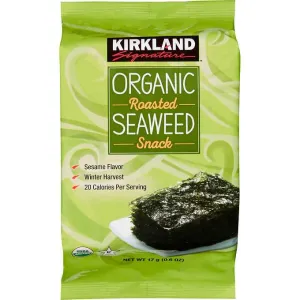 Kirkland Signature Organic Roasted Seaweed Snack, Sesame, 0.60 Ounce