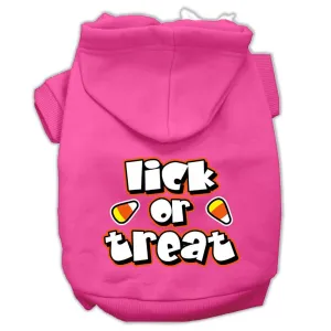 Lick Or Treat Screen Print Pet Hoodies Bright Pink Size XXXL(20)