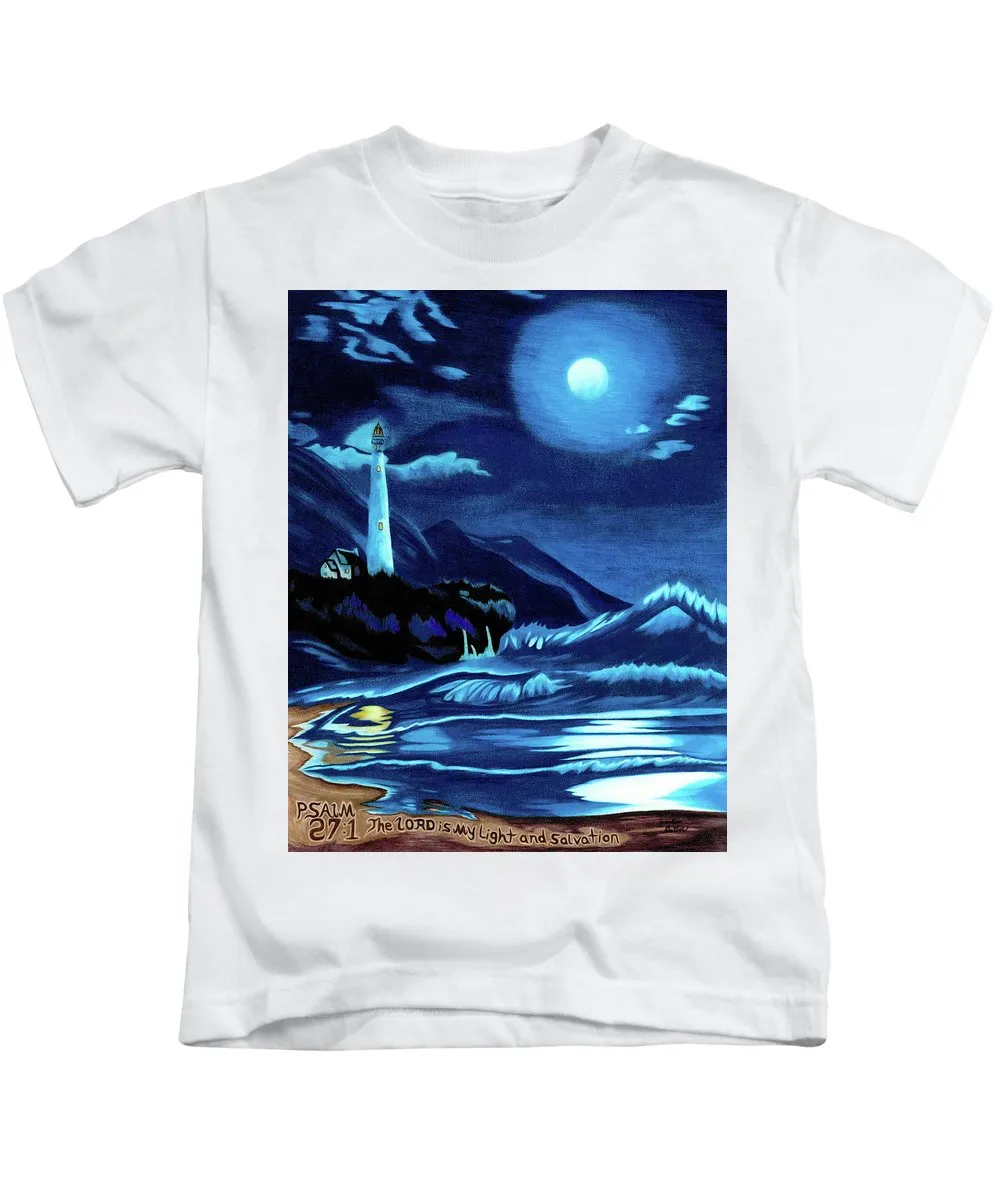 Lighthouse Moonlit Sky - Kids T-Shirt