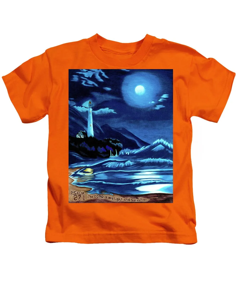 Lighthouse Moonlit Sky - Kids T-Shirt