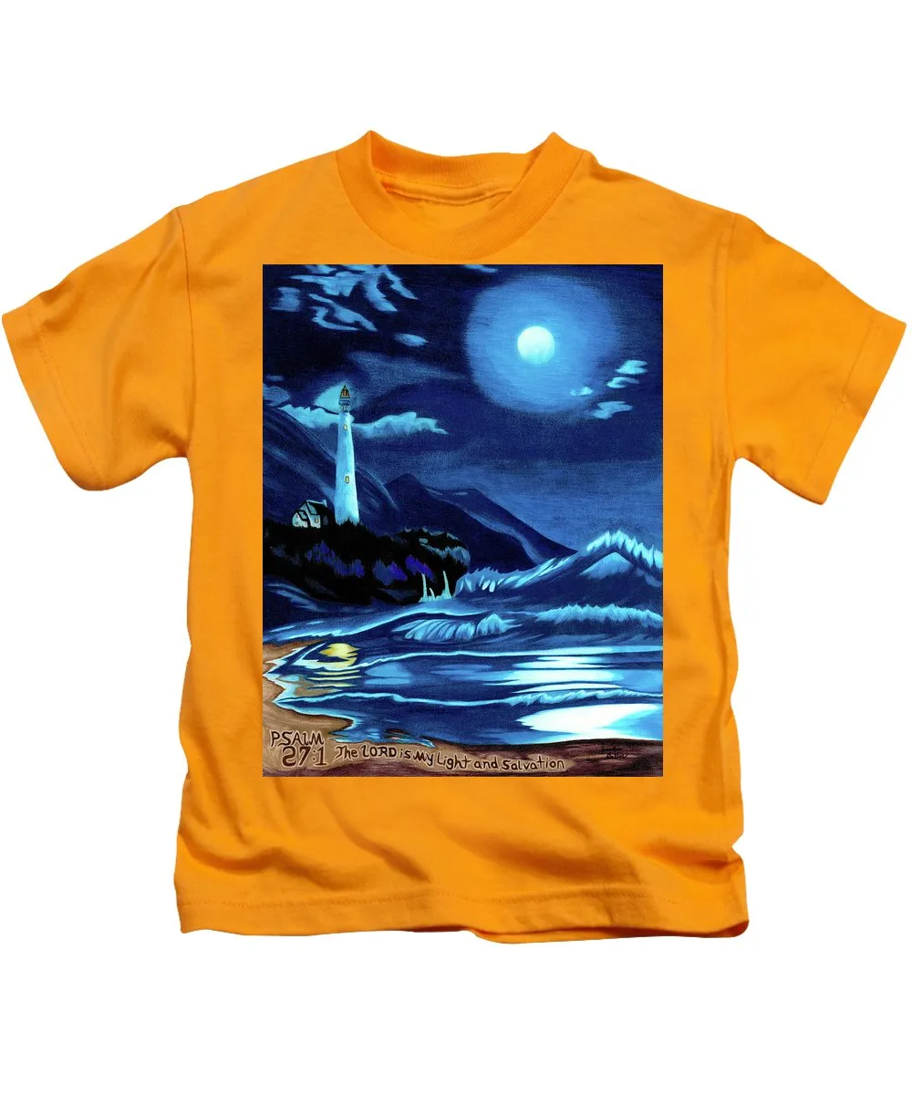 Lighthouse Moonlit Sky - Kids T-Shirt