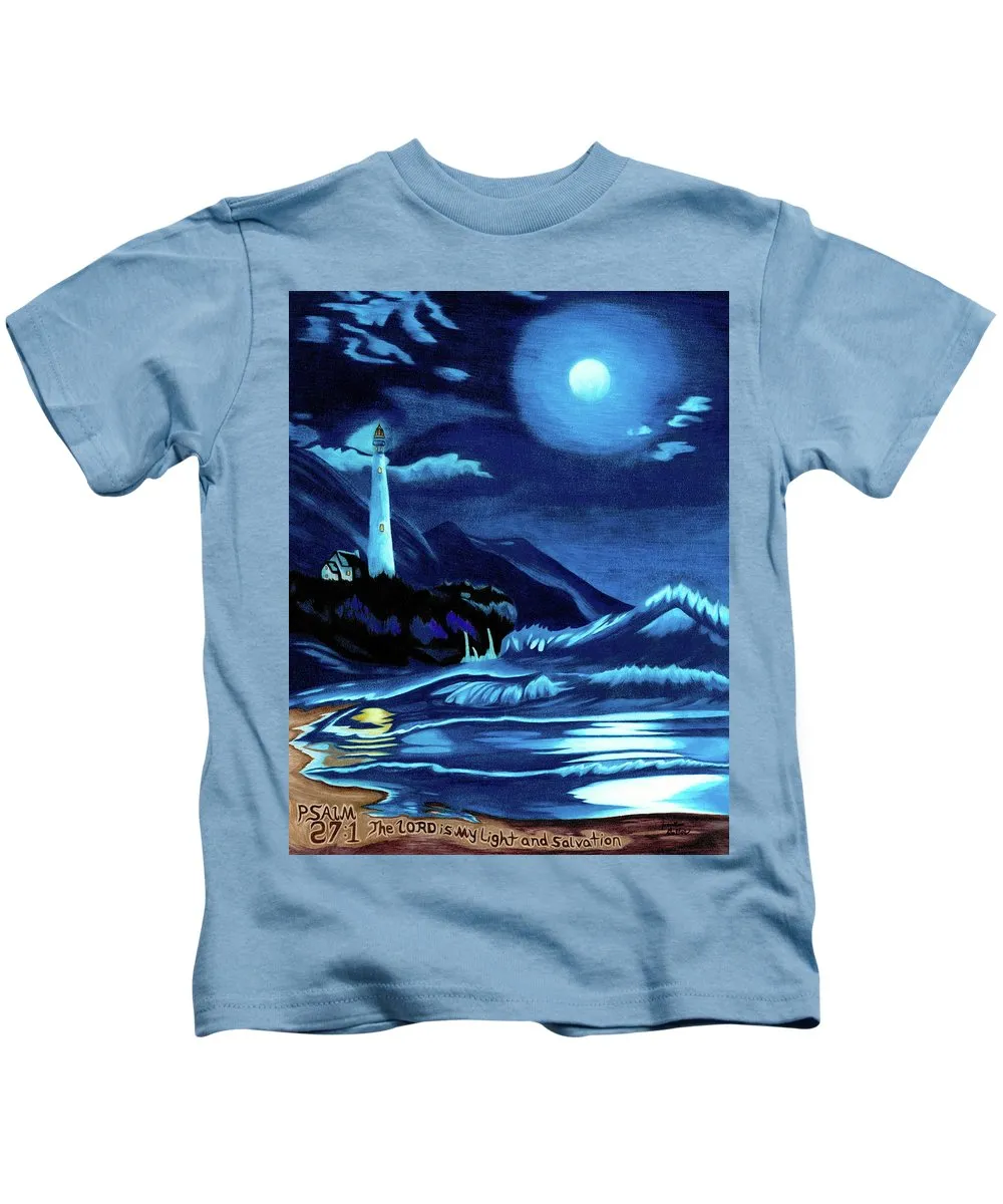 Lighthouse Moonlit Sky - Kids T-Shirt