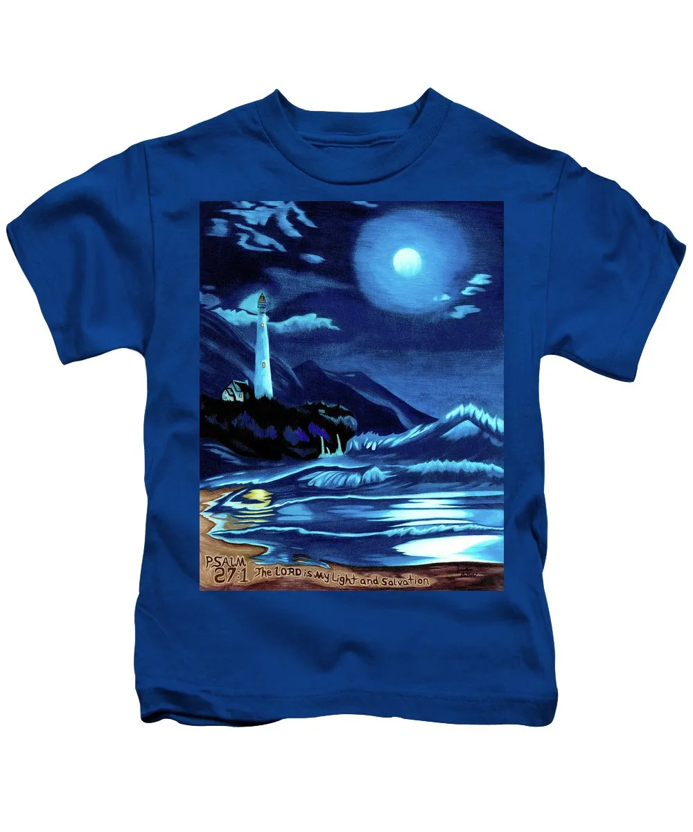 Lighthouse Moonlit Sky - Kids T-Shirt