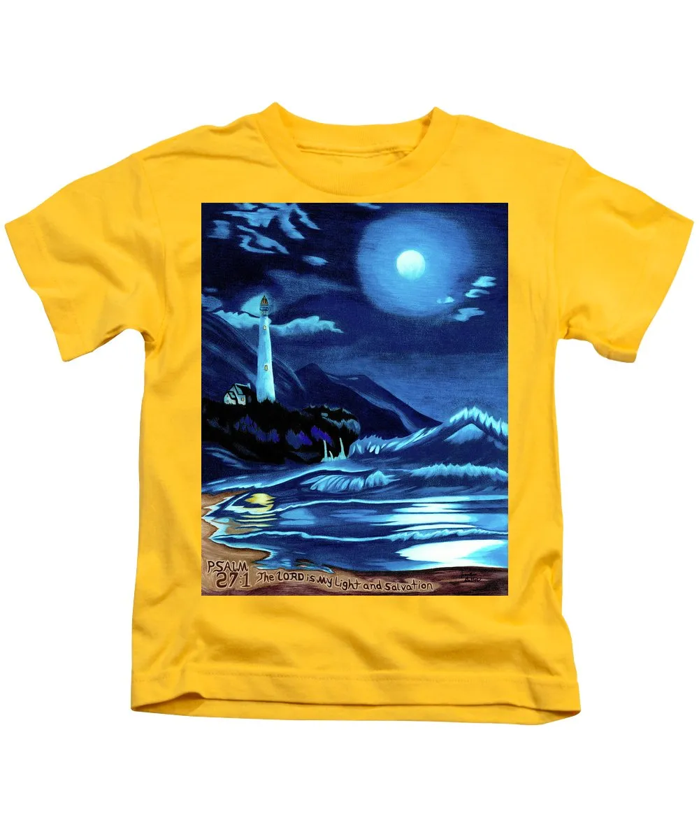 Lighthouse Moonlit Sky - Kids T-Shirt