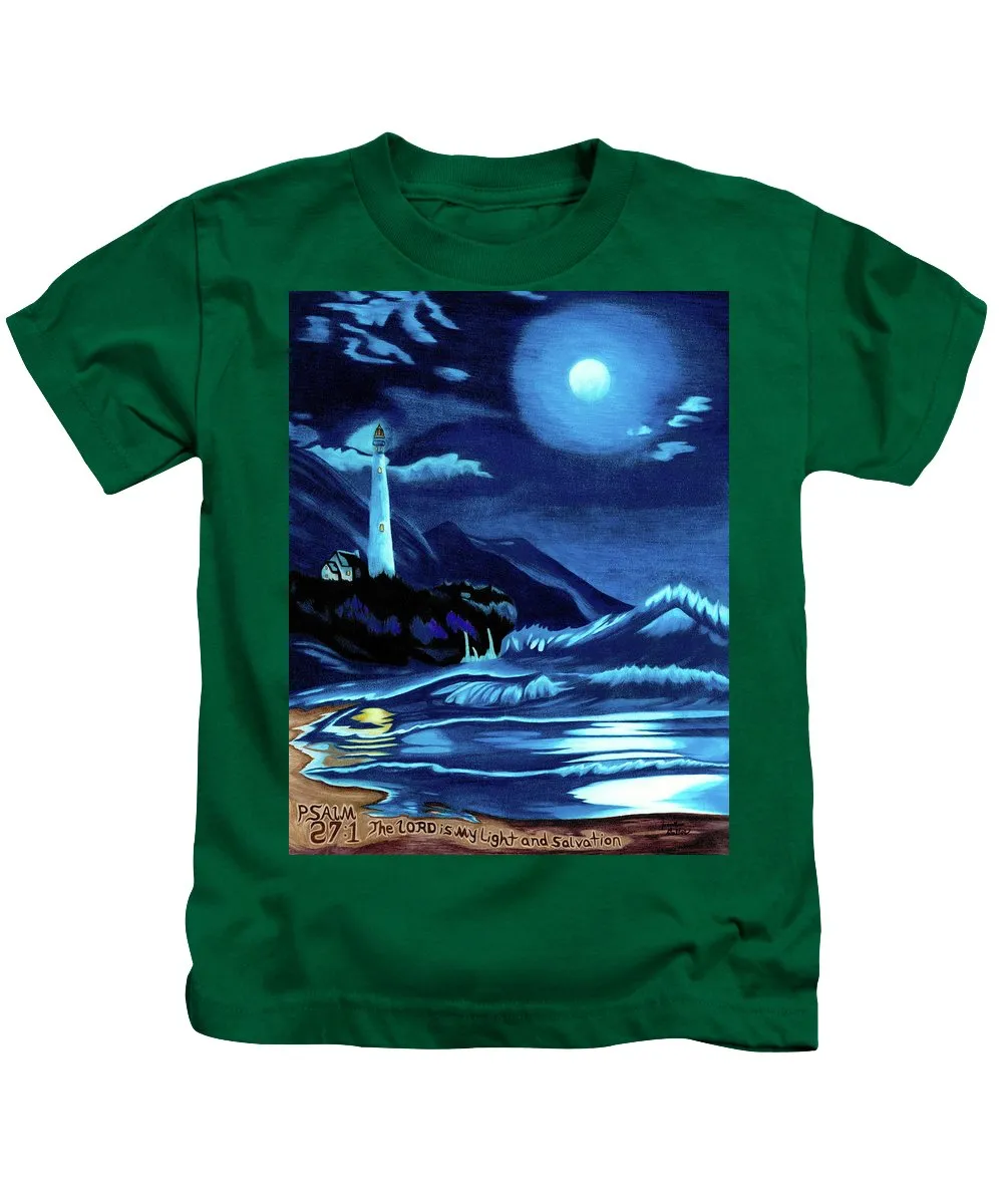 Lighthouse Moonlit Sky - Kids T-Shirt