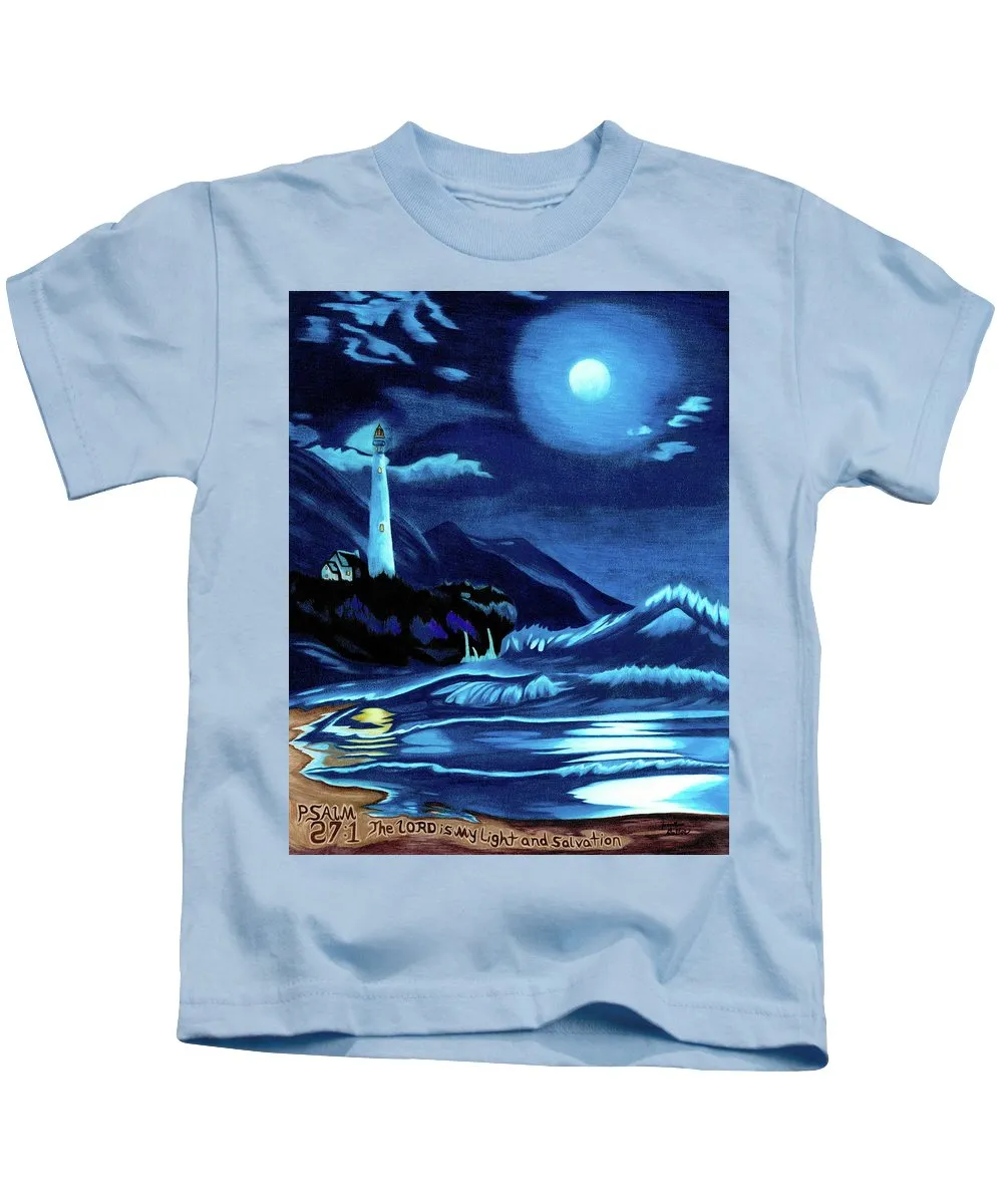 Lighthouse Moonlit Sky - Kids T-Shirt