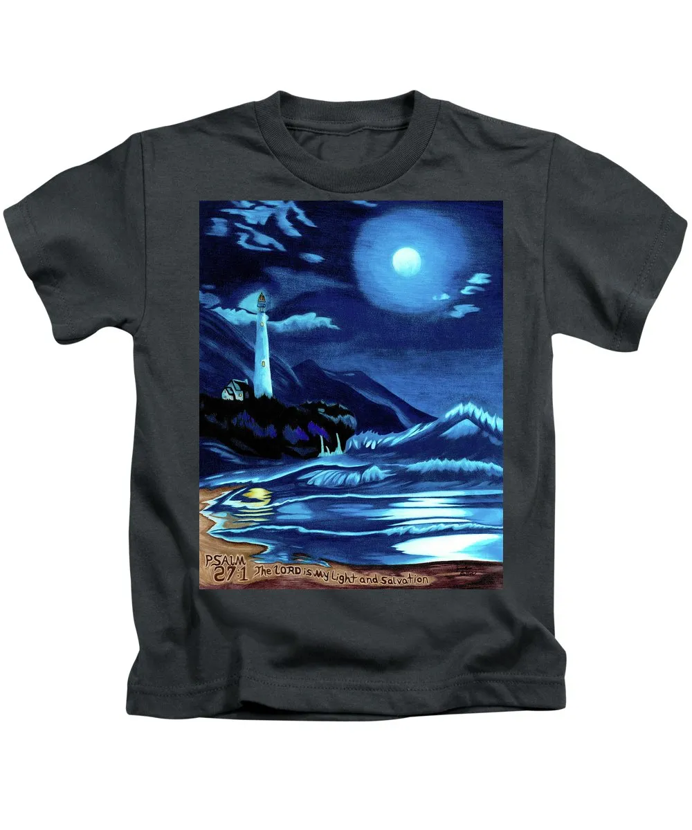 Lighthouse Moonlit Sky - Kids T-Shirt