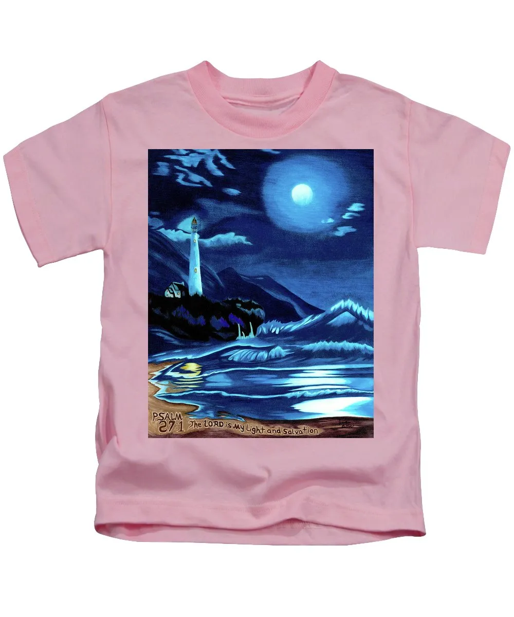 Lighthouse Moonlit Sky - Kids T-Shirt