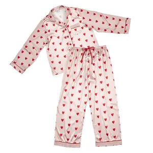 Long Sleeve Pant PJ Set - Pink Hearts