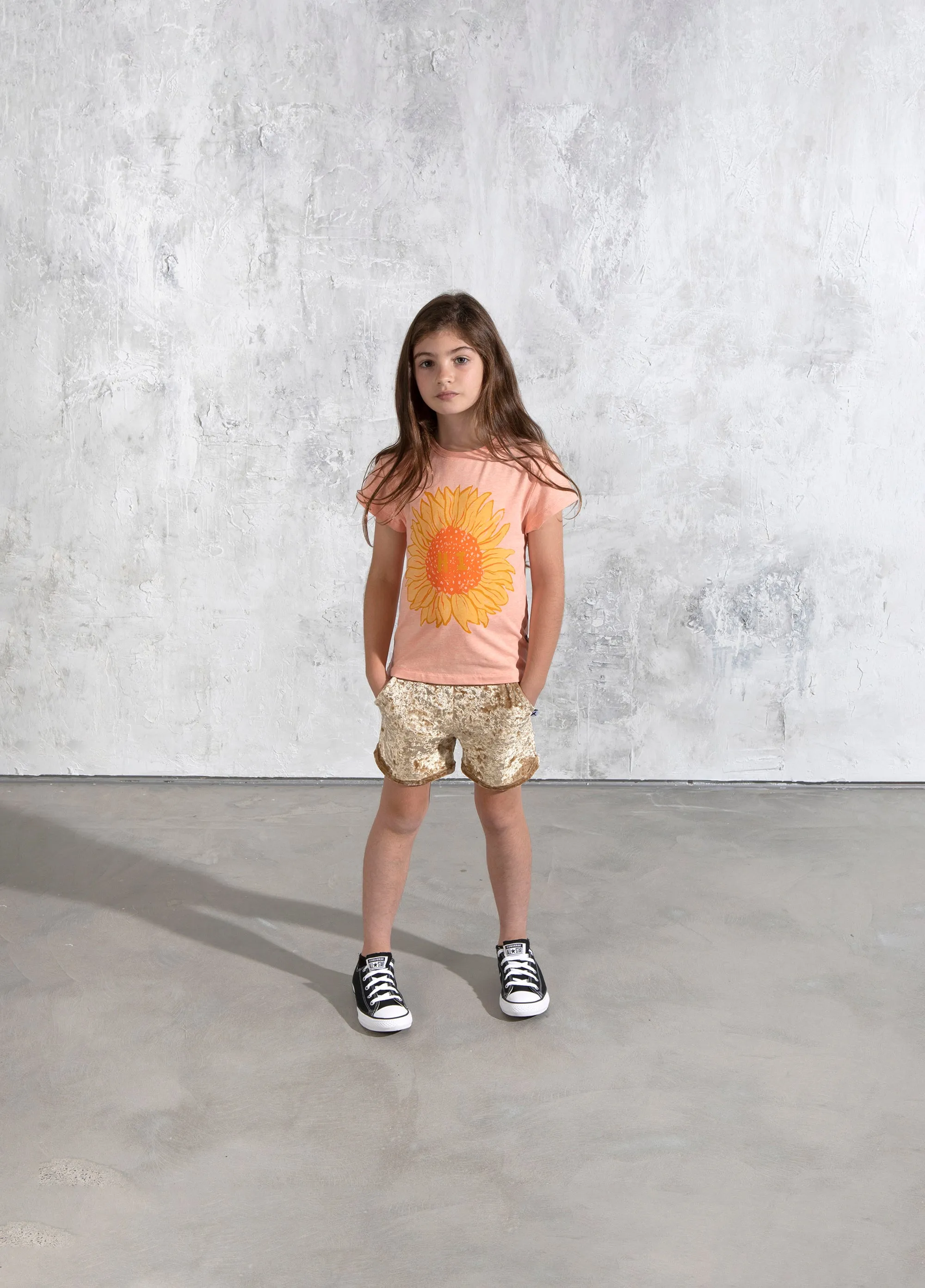 Minti Velvet Sport Short - Gold