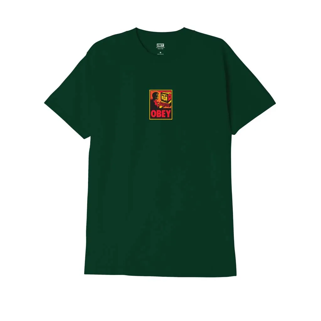 Obey Computer Tee - Good Green