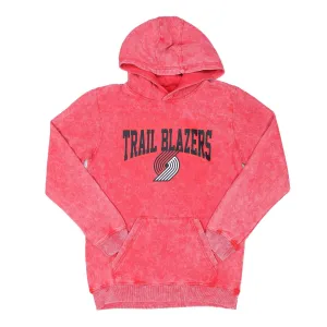 Portland Blazers Youth Mineral Wash Back-to-Back Red Hoodie