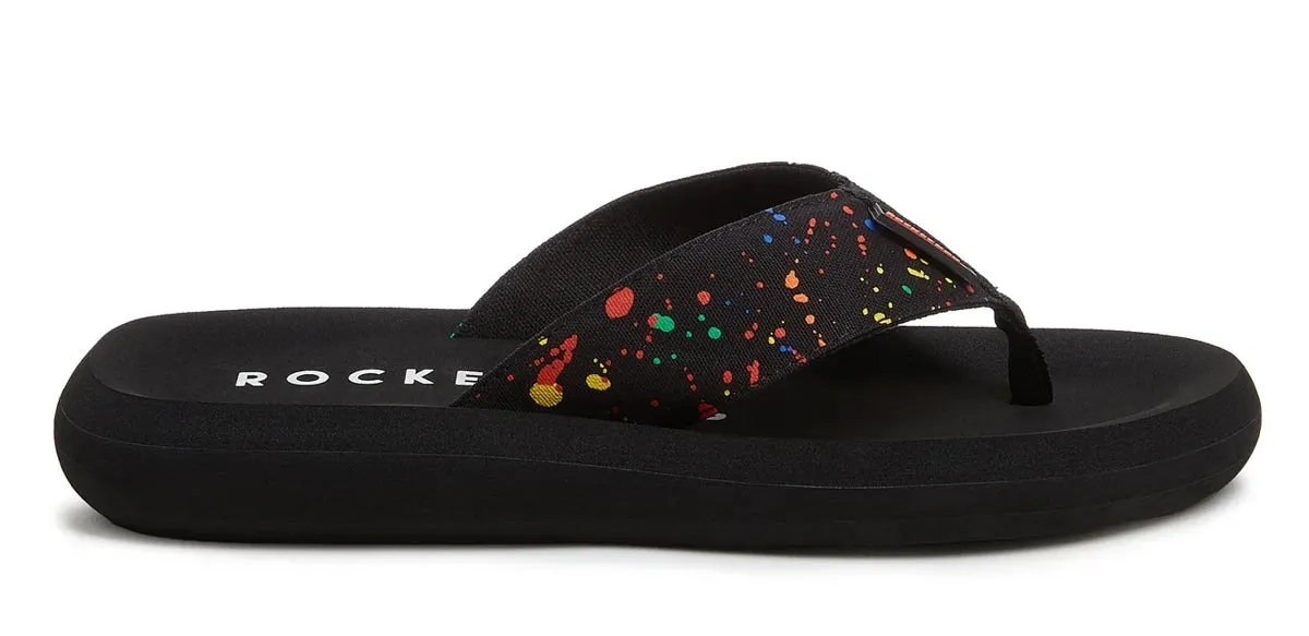 Rocket Dog Womens Spotlight Splash Flip Flops - Multicoloured / Black
