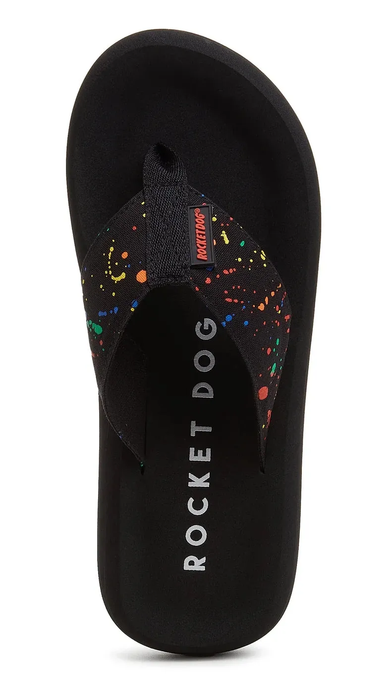 Rocket Dog Womens Spotlight Splash Flip Flops - Multicoloured / Black