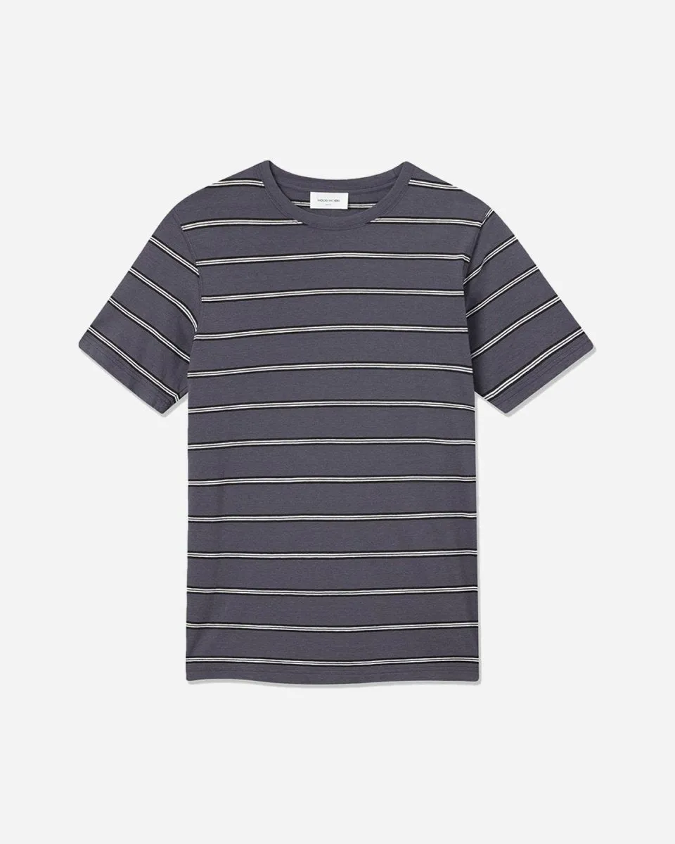 Sami Stripe T-shirt - Dusty Blue Stripes