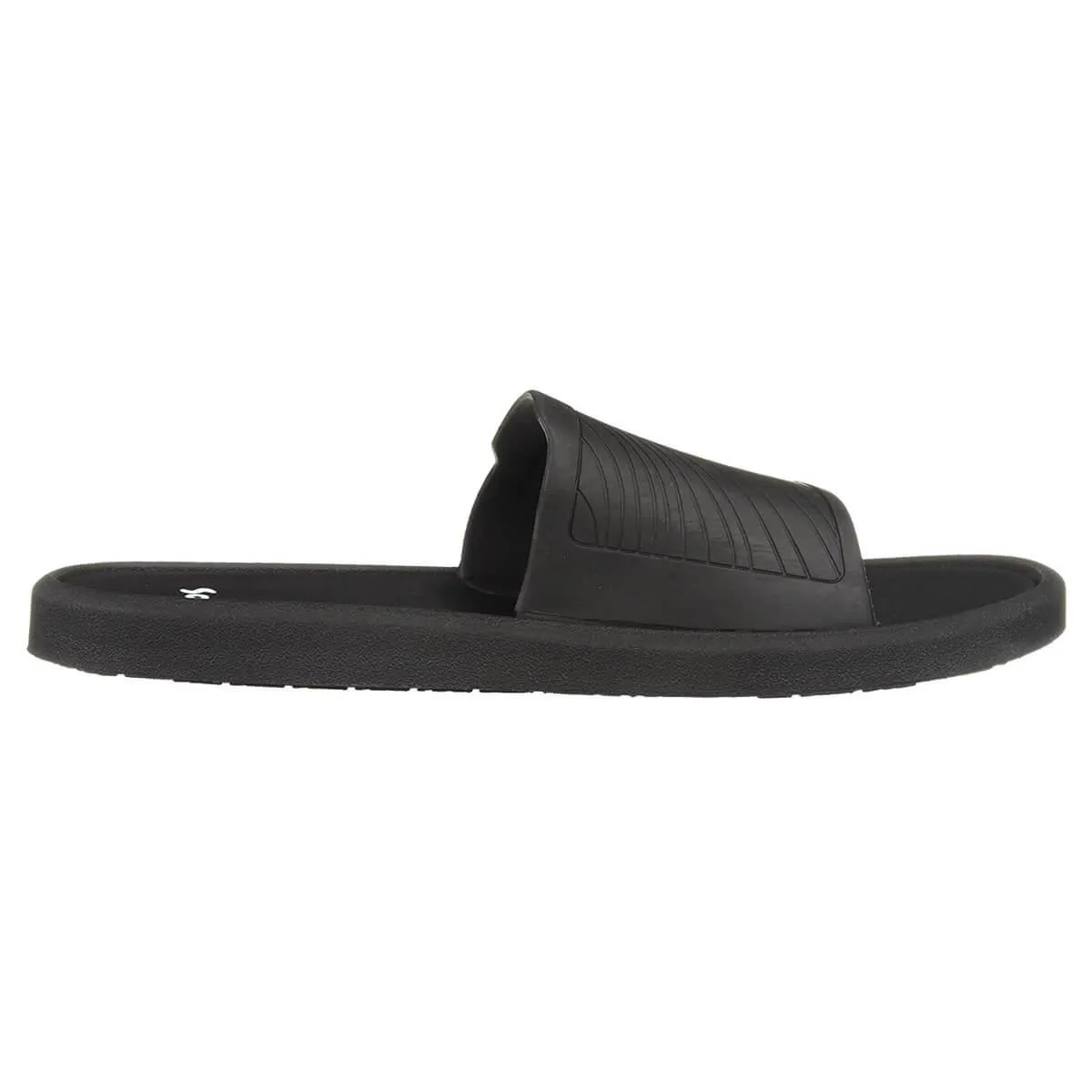 Sanuk Men's Flip Flops - Beachwalker Slide Sandals Black | 1099394-BLK