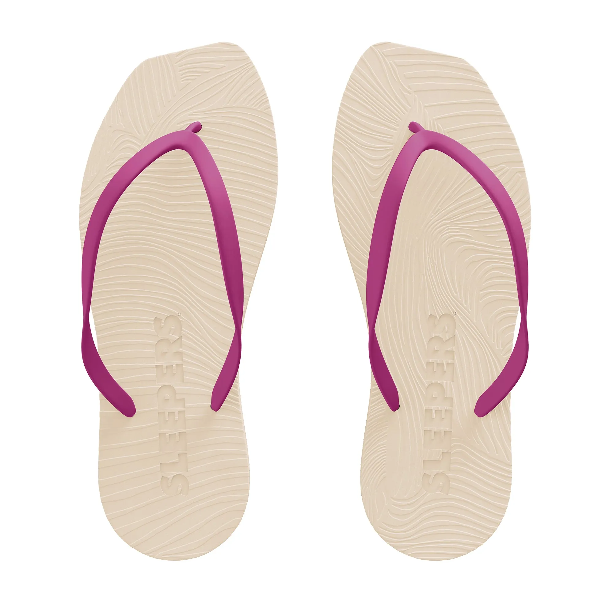 Tapered Eggnog med Festival Fucsia strap Flip Flop