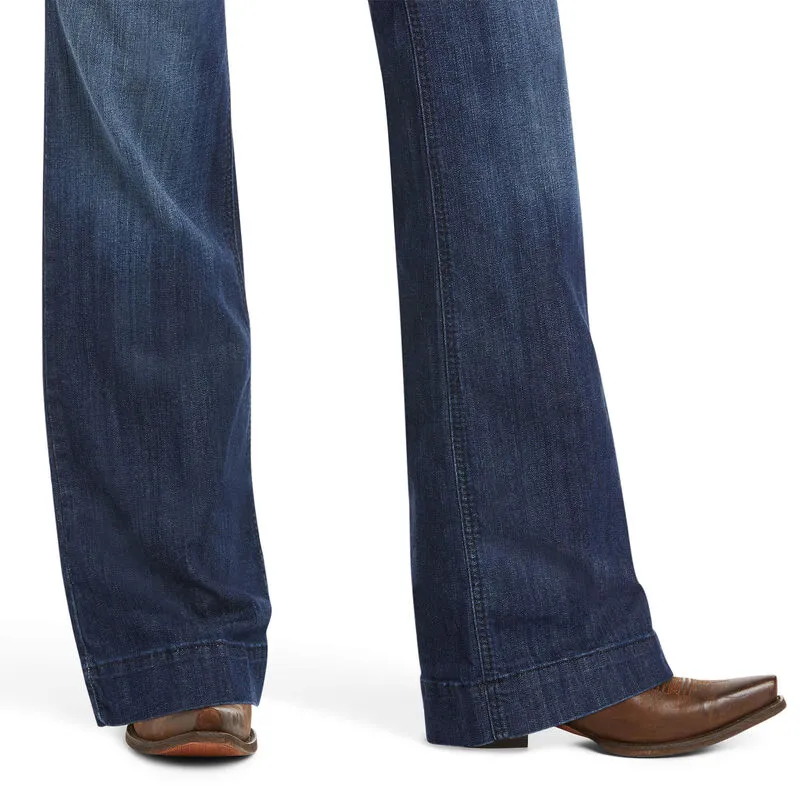 Trouser Mid Rise Stretch Lucy Wide Leg Jean