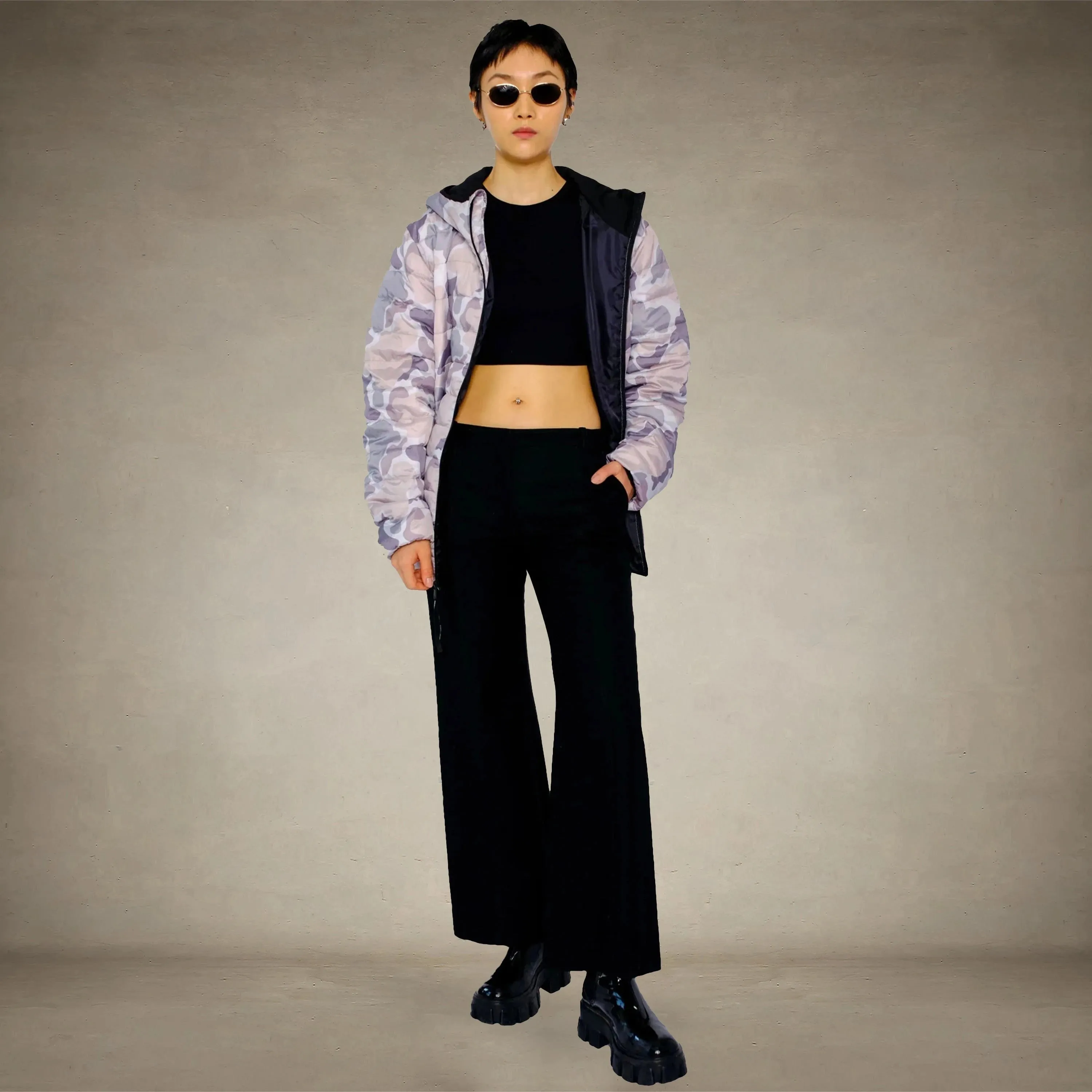 Women's Solid Packable Oversized Jacket  - FINAL SALE