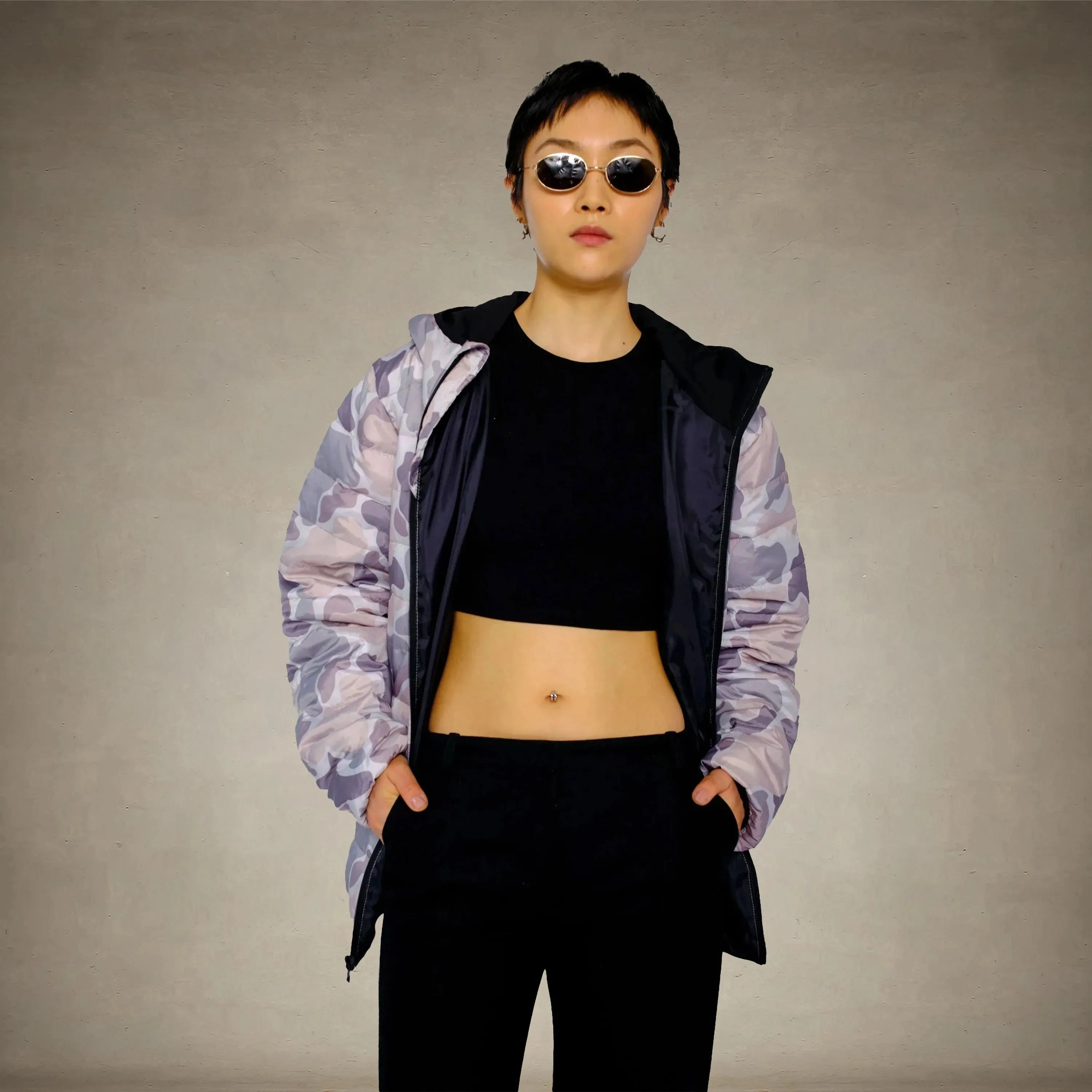 Women's Solid Packable Oversized Jacket  - FINAL SALE