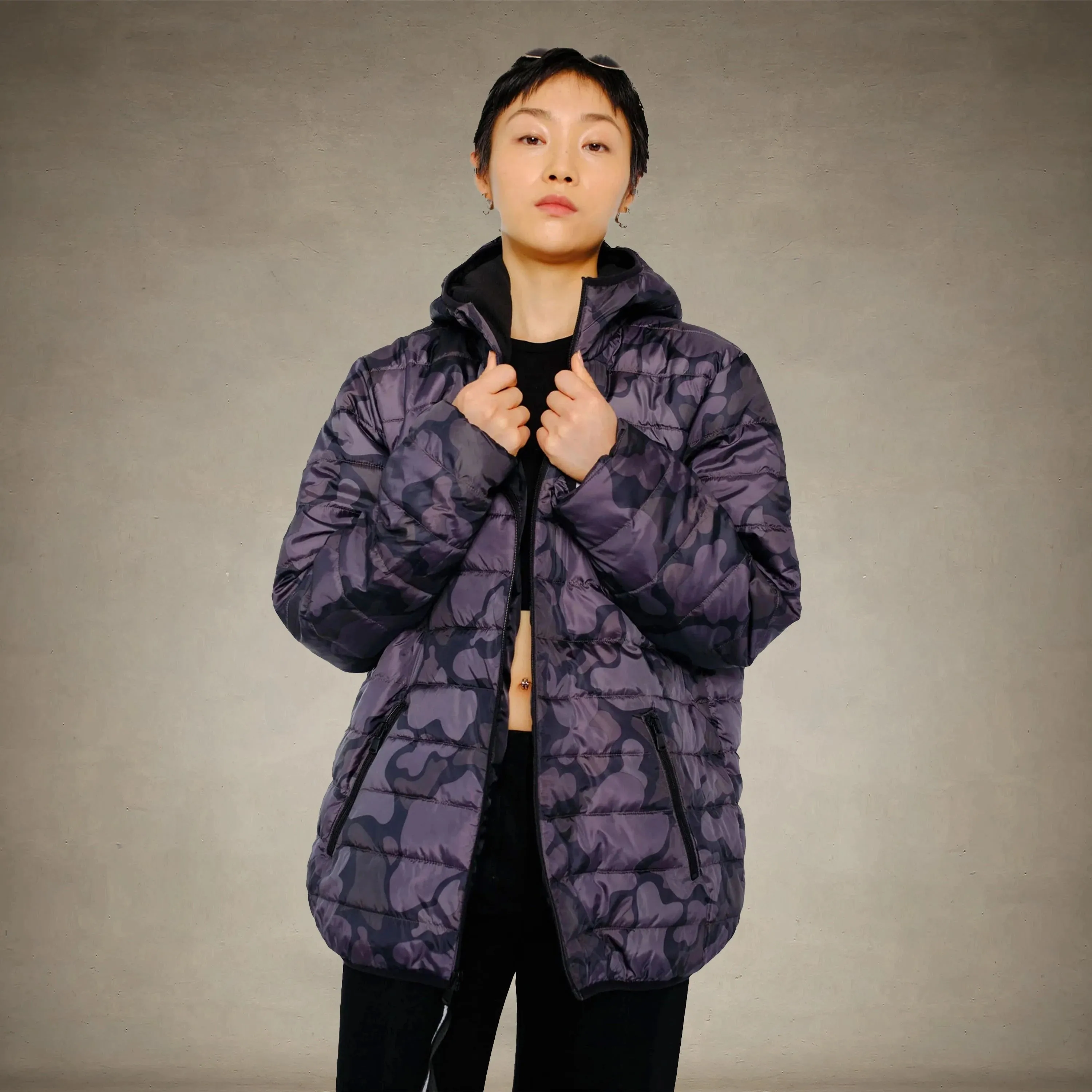 Women's Solid Packable Oversized Jacket  - FINAL SALE